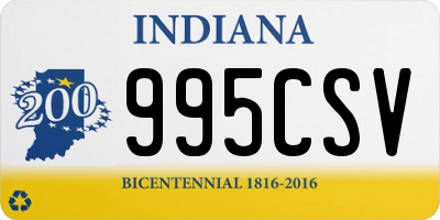 IN license plate 995CSV