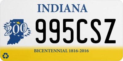 IN license plate 995CSZ