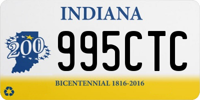 IN license plate 995CTC