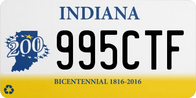 IN license plate 995CTF