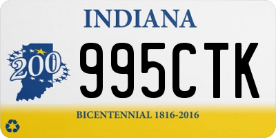 IN license plate 995CTK