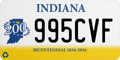 IN license plate 995CVF