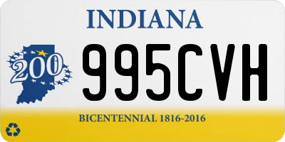 IN license plate 995CVH