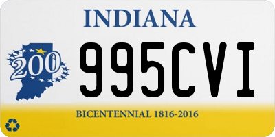 IN license plate 995CVI