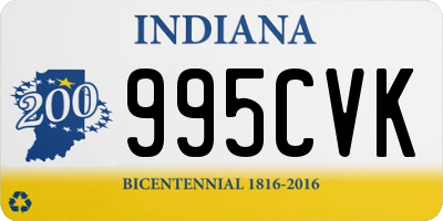 IN license plate 995CVK