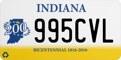 IN license plate 995CVL