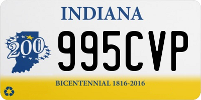 IN license plate 995CVP