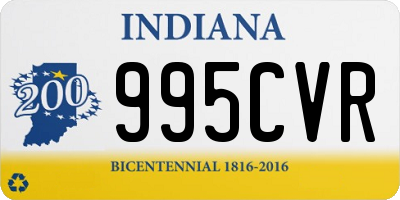 IN license plate 995CVR