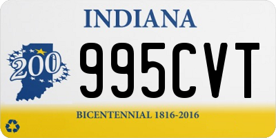 IN license plate 995CVT