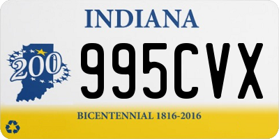 IN license plate 995CVX