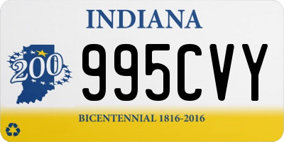 IN license plate 995CVY