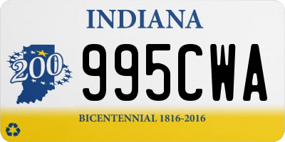 IN license plate 995CWA