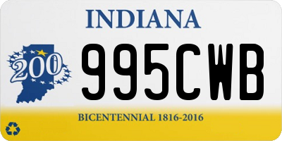 IN license plate 995CWB