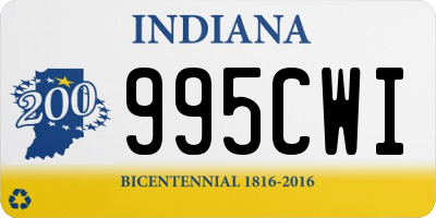 IN license plate 995CWI