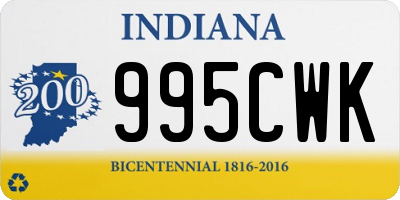 IN license plate 995CWK