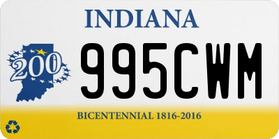 IN license plate 995CWM