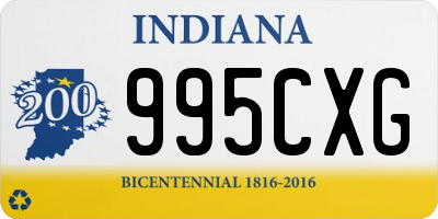 IN license plate 995CXG