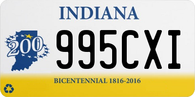 IN license plate 995CXI