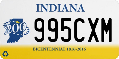 IN license plate 995CXM