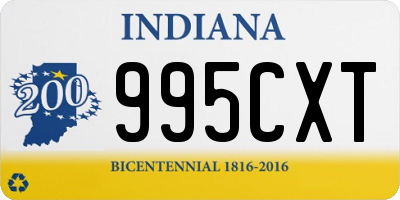 IN license plate 995CXT