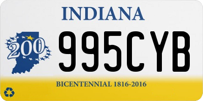 IN license plate 995CYB