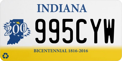 IN license plate 995CYW