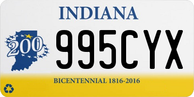 IN license plate 995CYX