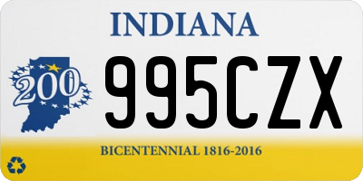 IN license plate 995CZX