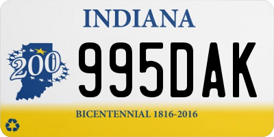 IN license plate 995DAK