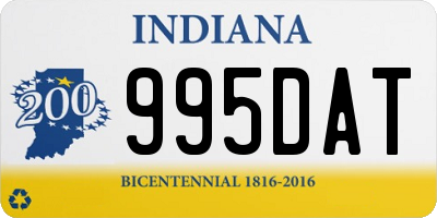 IN license plate 995DAT