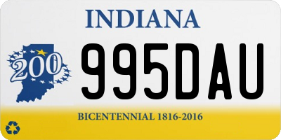 IN license plate 995DAU