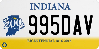 IN license plate 995DAV