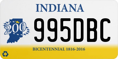 IN license plate 995DBC