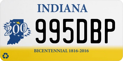 IN license plate 995DBP