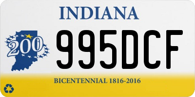 IN license plate 995DCF