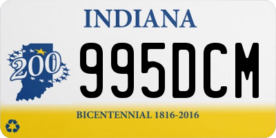 IN license plate 995DCM