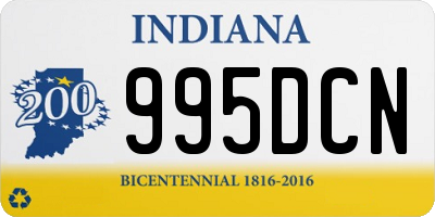 IN license plate 995DCN