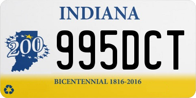 IN license plate 995DCT