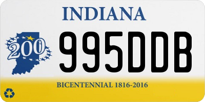 IN license plate 995DDB