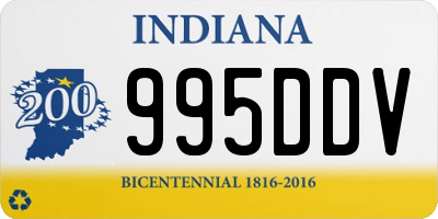 IN license plate 995DDV