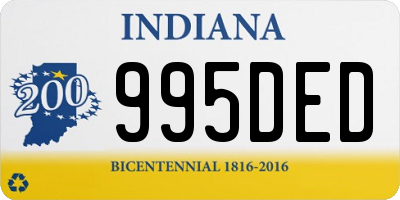 IN license plate 995DED