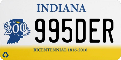 IN license plate 995DER