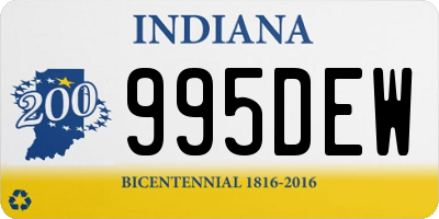 IN license plate 995DEW