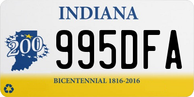 IN license plate 995DFA