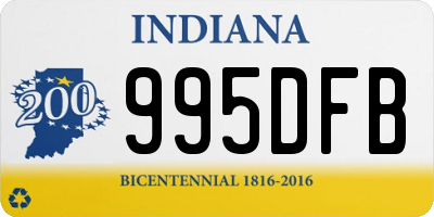 IN license plate 995DFB