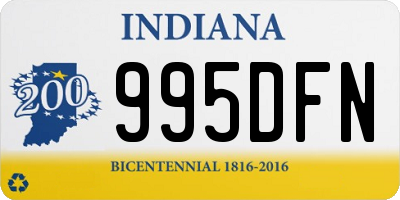 IN license plate 995DFN