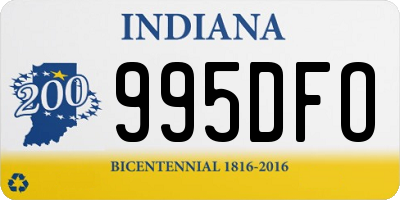 IN license plate 995DFO