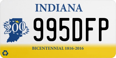 IN license plate 995DFP