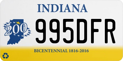 IN license plate 995DFR