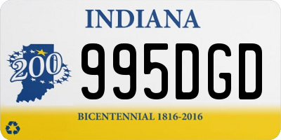 IN license plate 995DGD